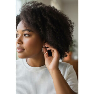 ✨5/$25✨ Silver Tone Hoop Earrings NWOT